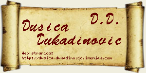 Dušica Dukadinović vizit kartica